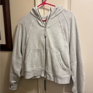 Heather Gray Full-zip Scuba